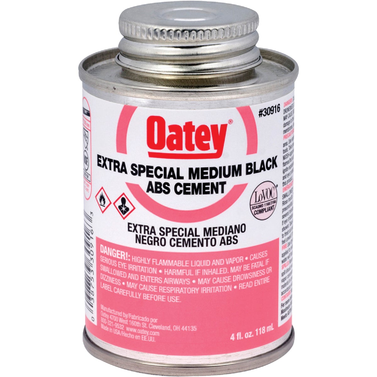 Oatey 4 Oz. Medium Bodied Black Extra Special ABS Cement