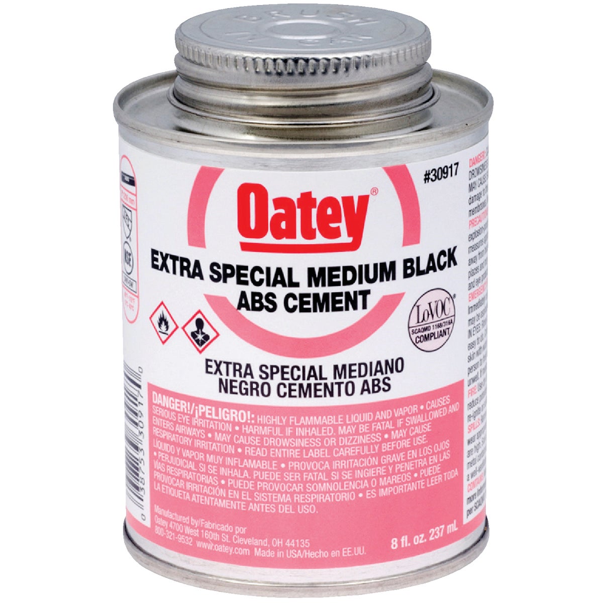 Oatey 8 Oz. Medium Bodied Black Extra Special ABS Cement