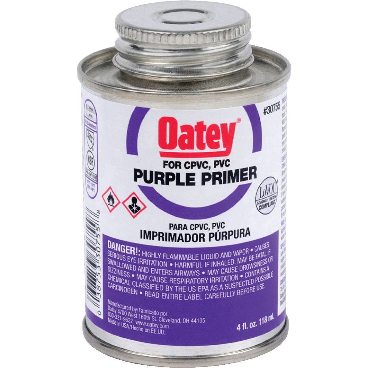 Oatey 4 Oz. Purple Pipe and Fitting Primer for PVC/CPVC