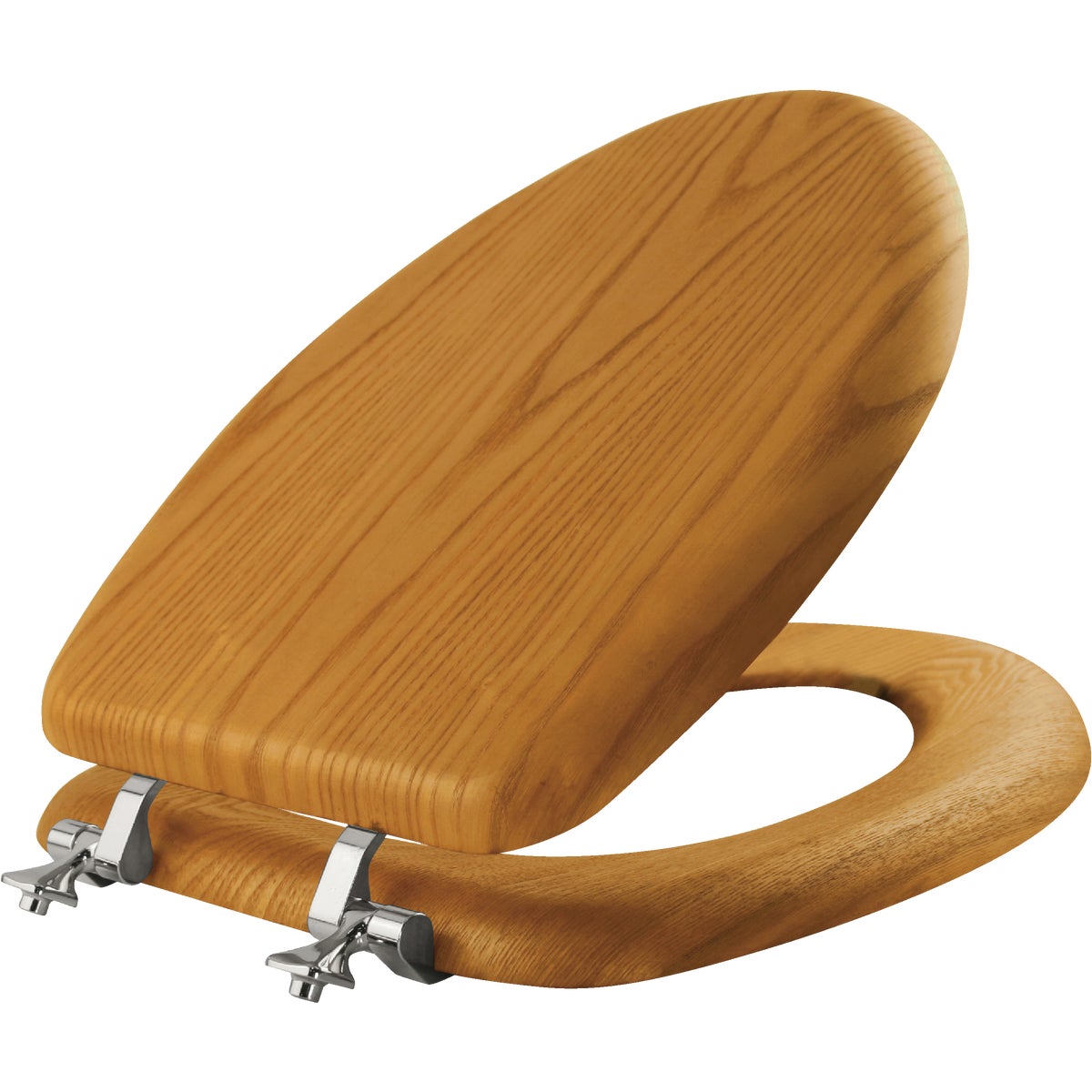 Mayfair Elongated Closed Front Oak Veneer Toilet Seat