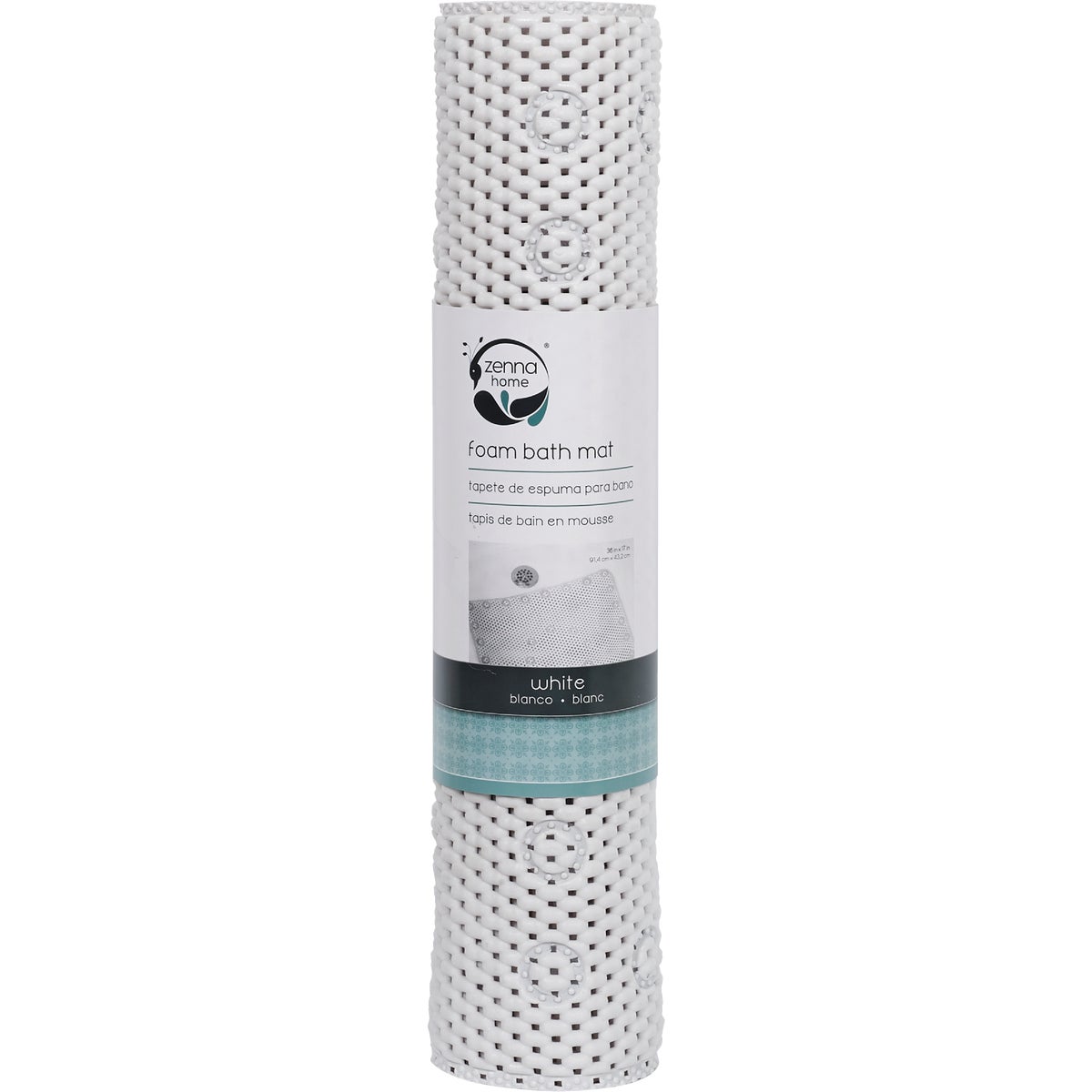 Zenith Zenna Home 17 In. x 36 In. Foam Bath Mat