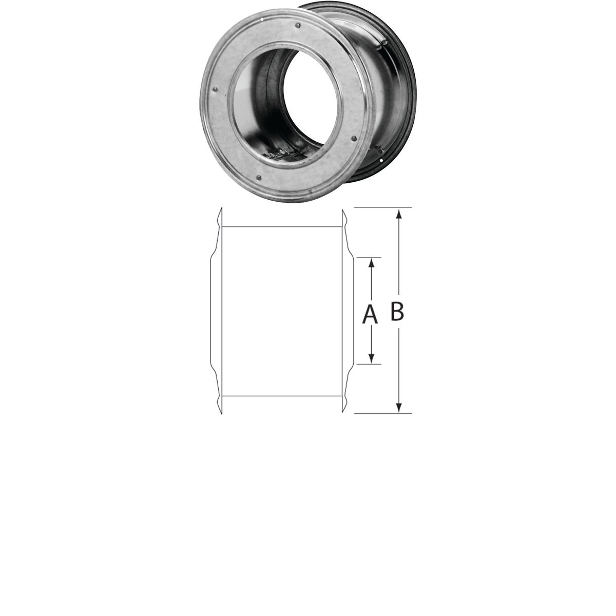 SELKIRK RV 5 In. x 5-5/8 In. Gas Pipe Wall Thimble