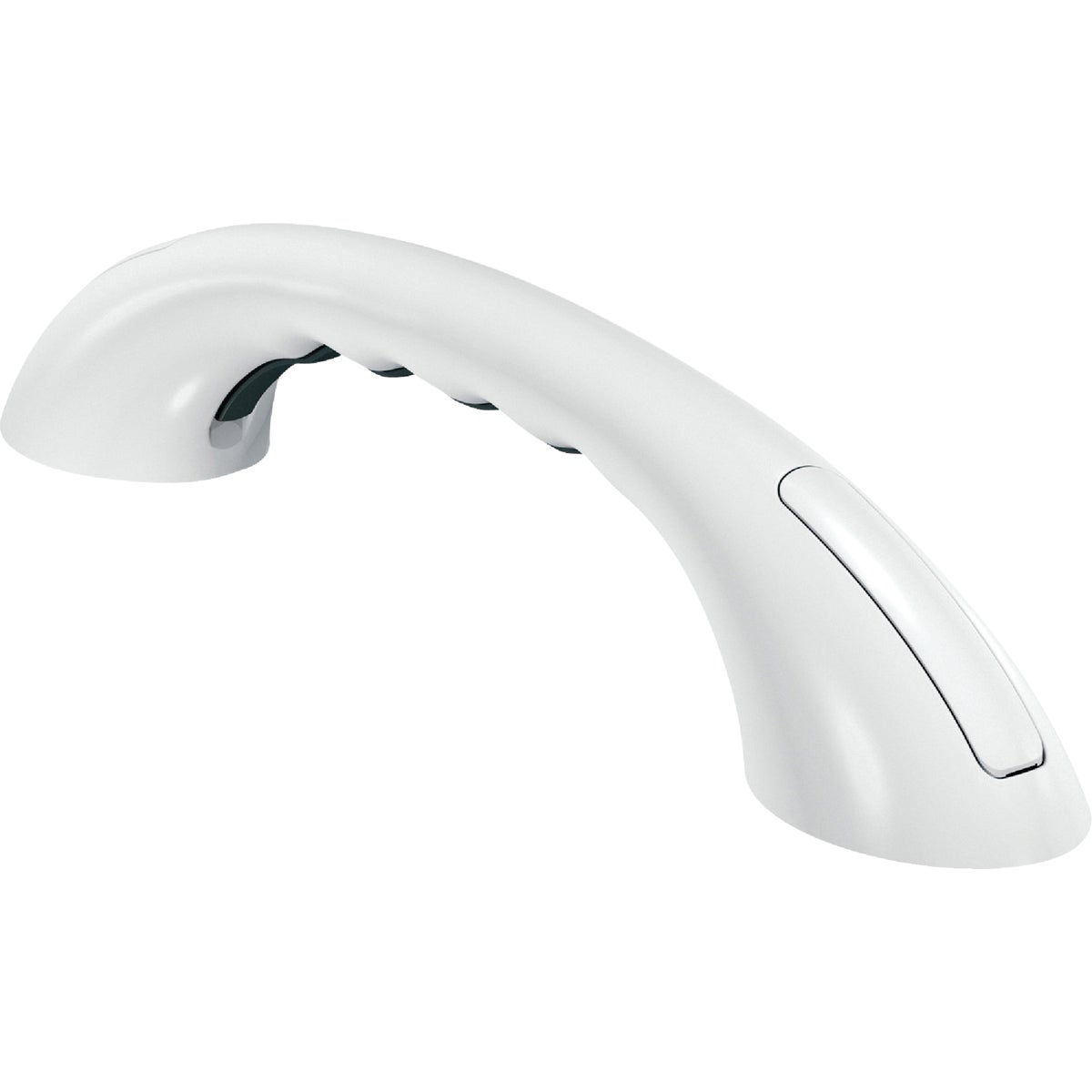 Moen Home Care 9 In. x 7/8 In. Concealed Screw Glacier Grab Bar, White with Rubber Pad