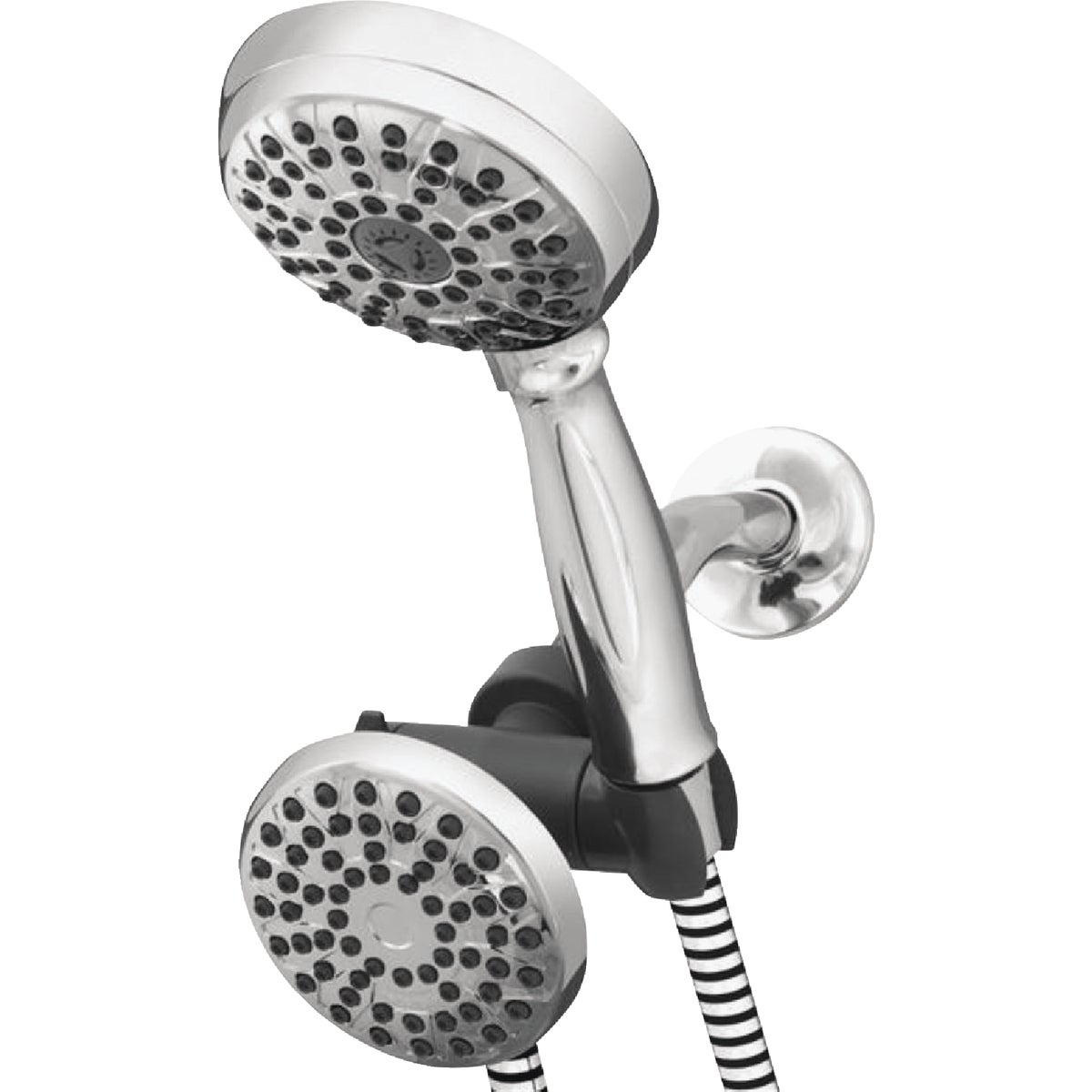 Waterpik PowerPulse Massage Dual Shower System 6+6-Spray 1.8 GPM Combo Handheld Shower & Rainfall Showerhead, Chrome