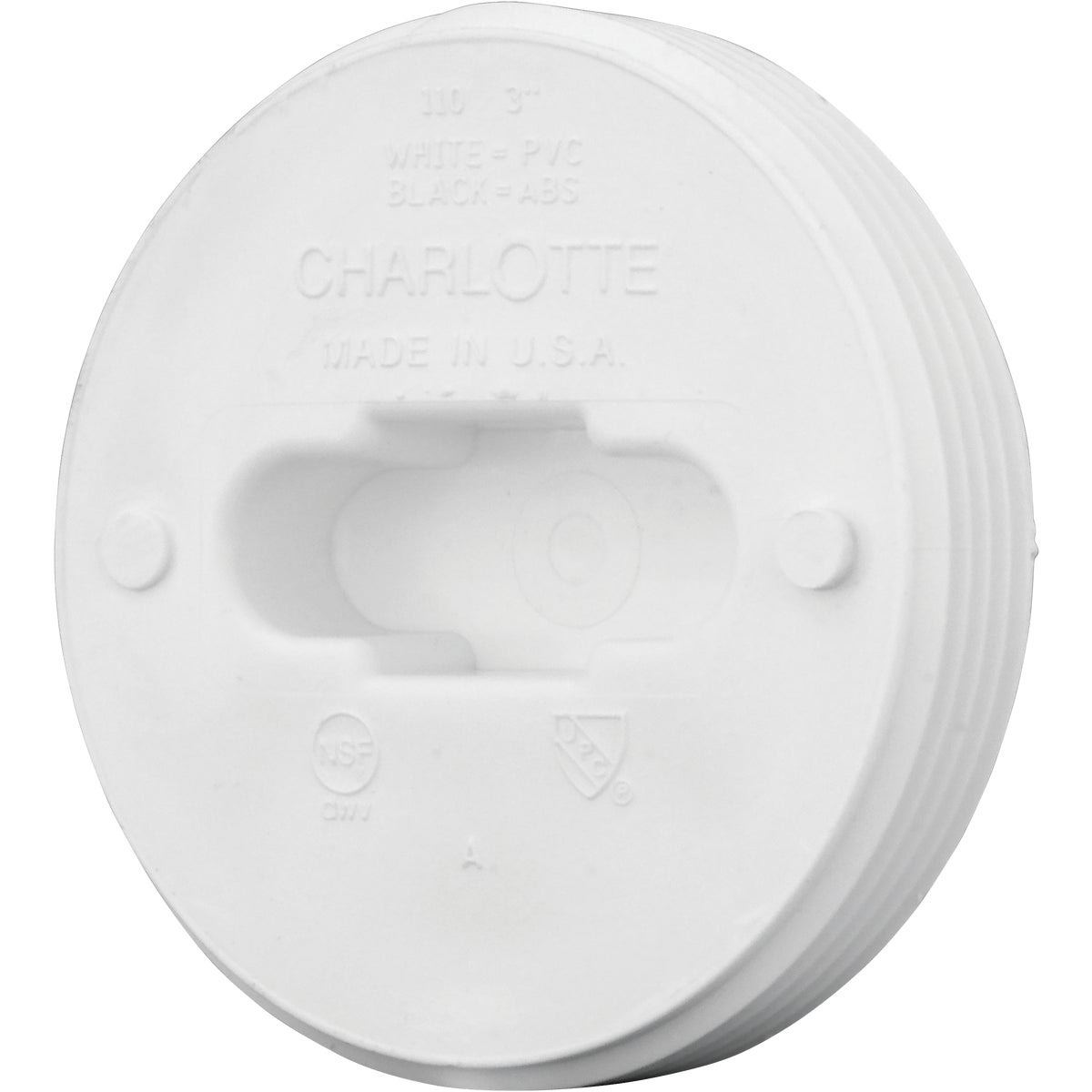 Charlotte Pipe 3 In. Schedule 40 DWV Toe-Saver PVC Floor Plug