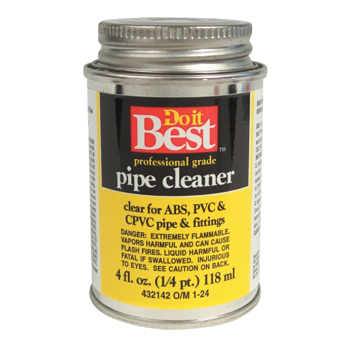 Do it Best 4 Oz. All-Purpose Pipe Clear PVC Cleaner