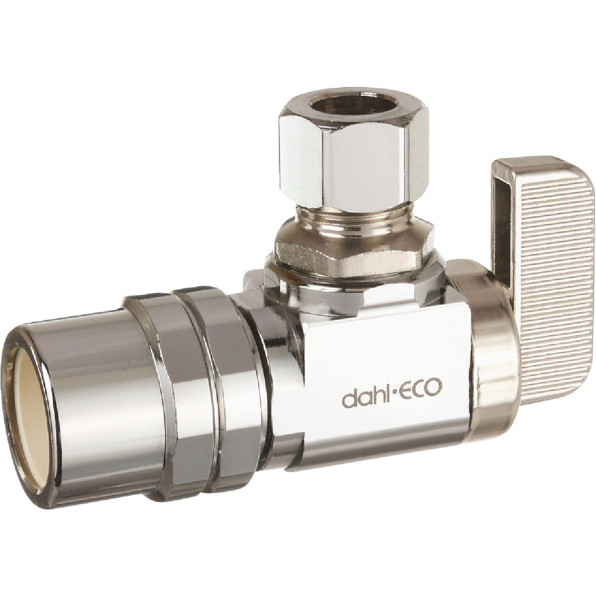 dahl 1/2 In. Fem CPVC x 3/8 In. OD Comp Angle Plated Supply Stop
