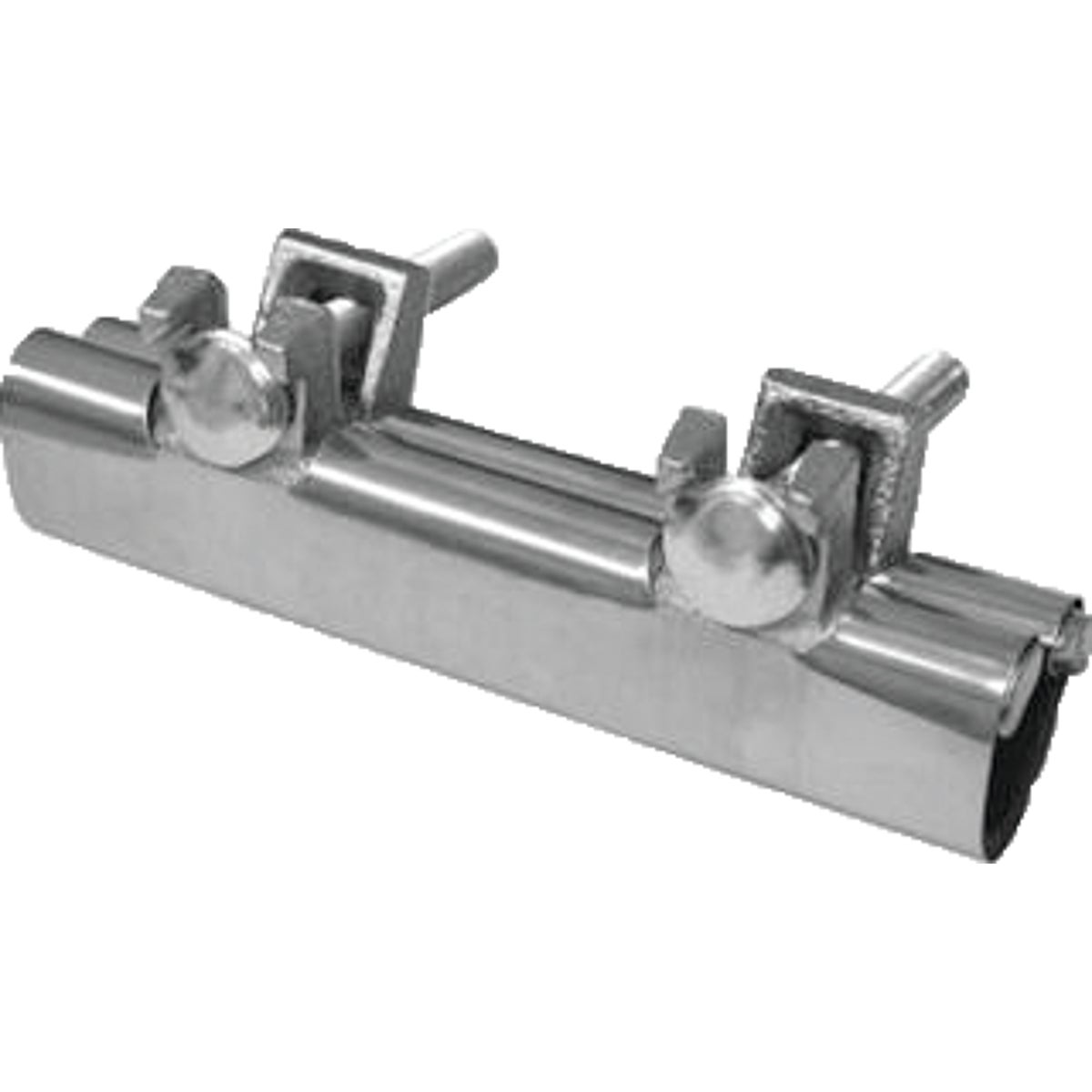 Jones Stephens 3/4 In. x 6 In. Stainless Steel Repair Clamp 2 Bolt Installation