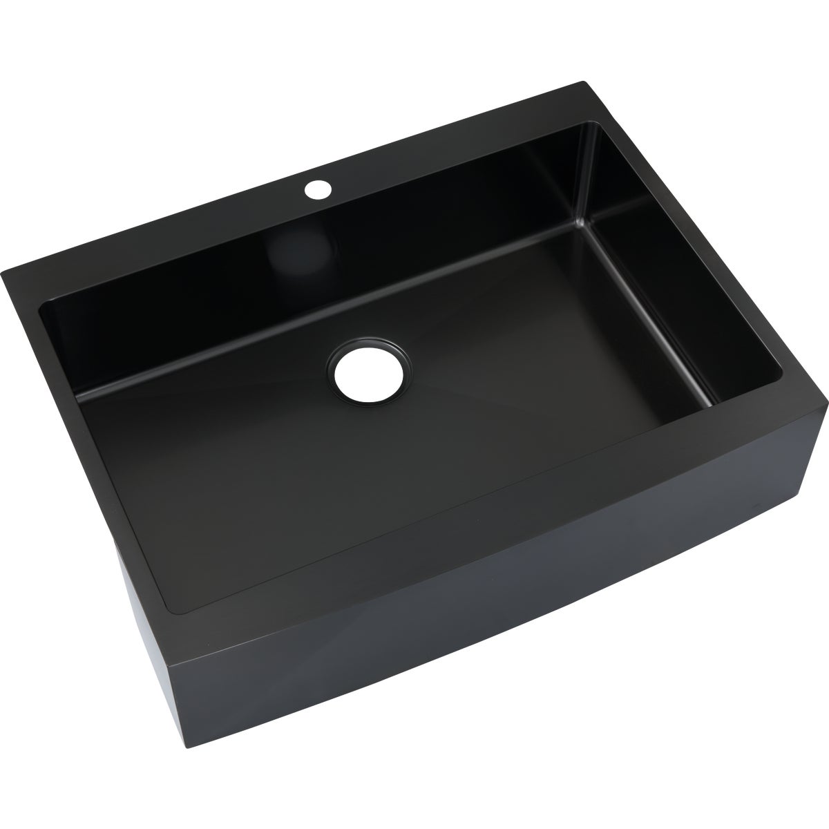 Stylebuilt 33 In. x 25 In. x 8 In. Single Bowl Dual Mount Curved Front Apron Farm Kitchen Sink