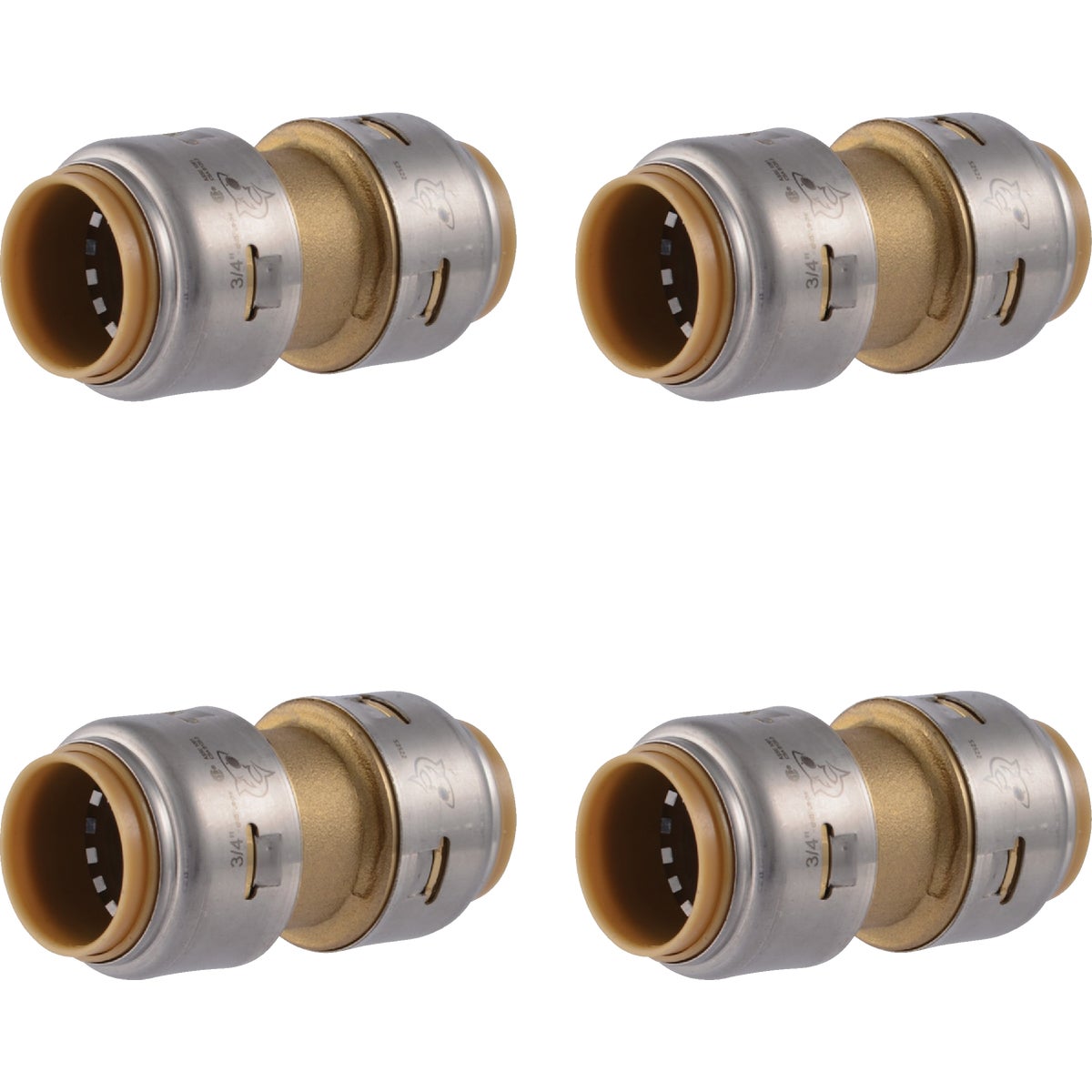 SharkBite 3/4 In. Push-to-Connect Straight Brass Coupling (4-Pack)