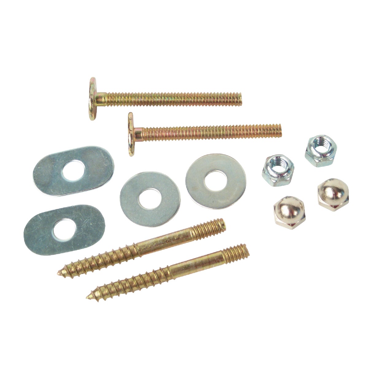 Do it 1/4 In. x 2-1/4 In. Brass-Plated Steel Toilet Screws 