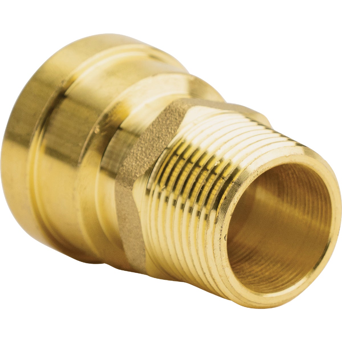 QuickFitting 3/4 In. Push-to-Connect x 3/4 In. MNPT Brass Straight Male Adapter