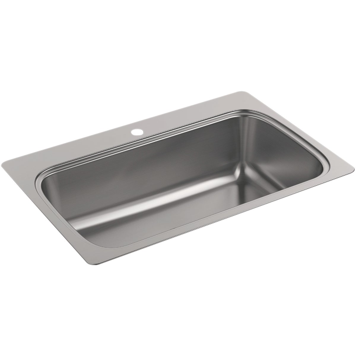 Kohler Verse Single Bowl 33 In. x 22 In. x 9-5/16 In. Deep Stainless Steel Top Mount Kitchen Sink