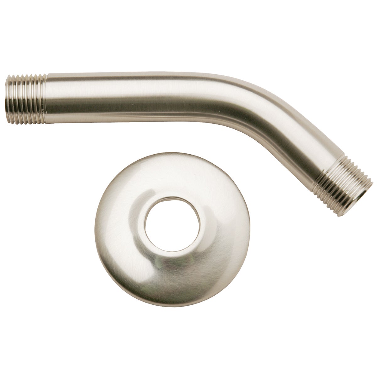 Do it 6 In. Brushed Nickel Metal Shower and Flange
