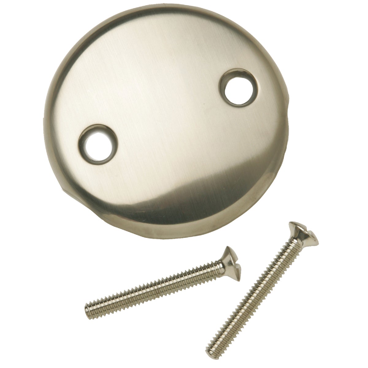 Do it Two-Hole Brushed Nickel Bath Drain Face Plate