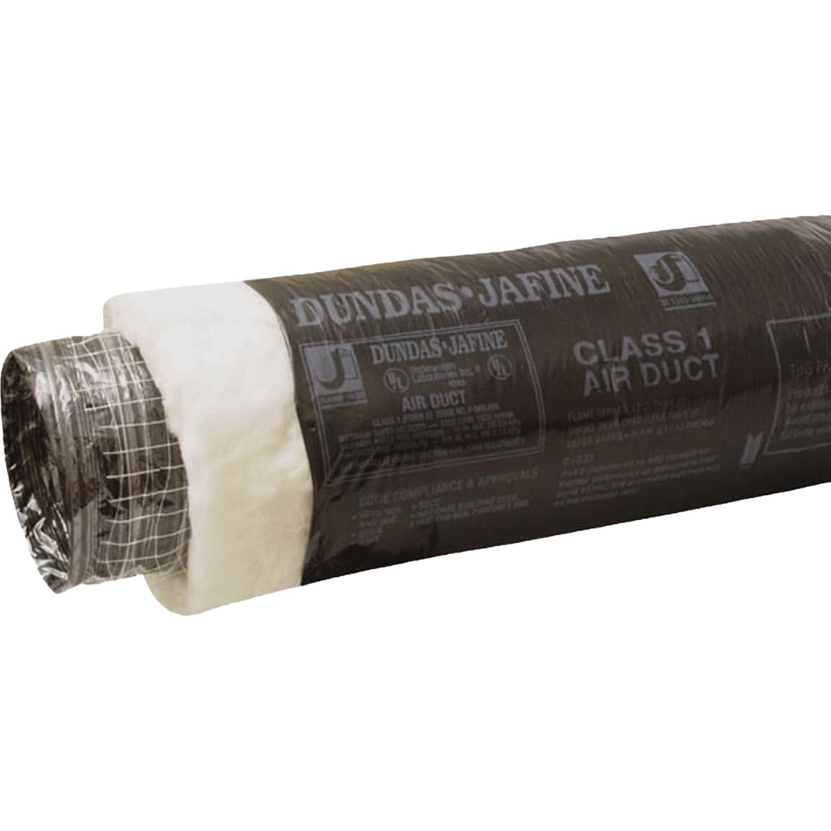 Dundas Jafine 4 In. I.D. x 25 Ft. R6.0 Black Jacket Flexible Insulated Ducting