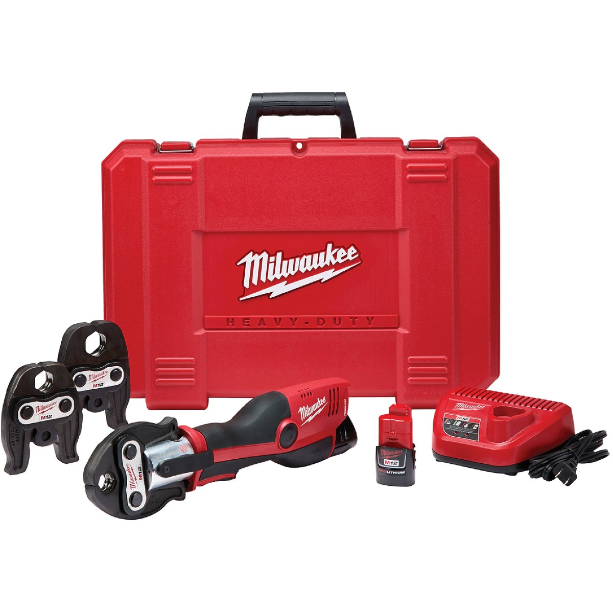 Milwaukee M12 12 Volt Force Logic Lithium-Ion Cordless Press Tool Kit (3 Jaws Included)