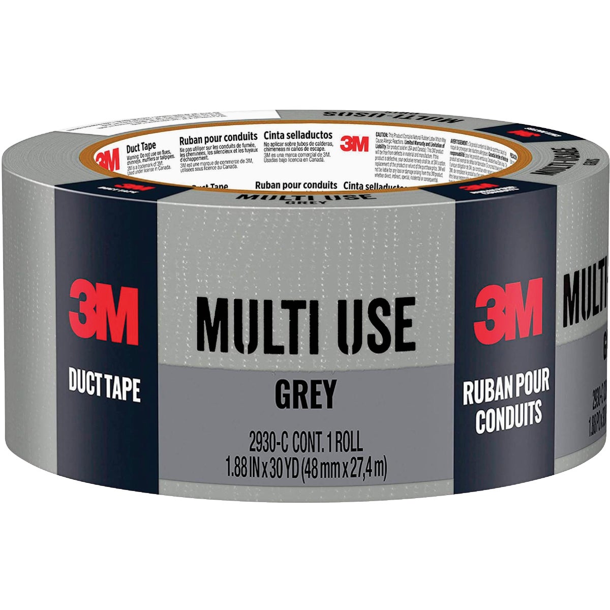 3M 1.88 In. x 30 Yd. Multi-Use Home & Shop Duct Tape, Gray