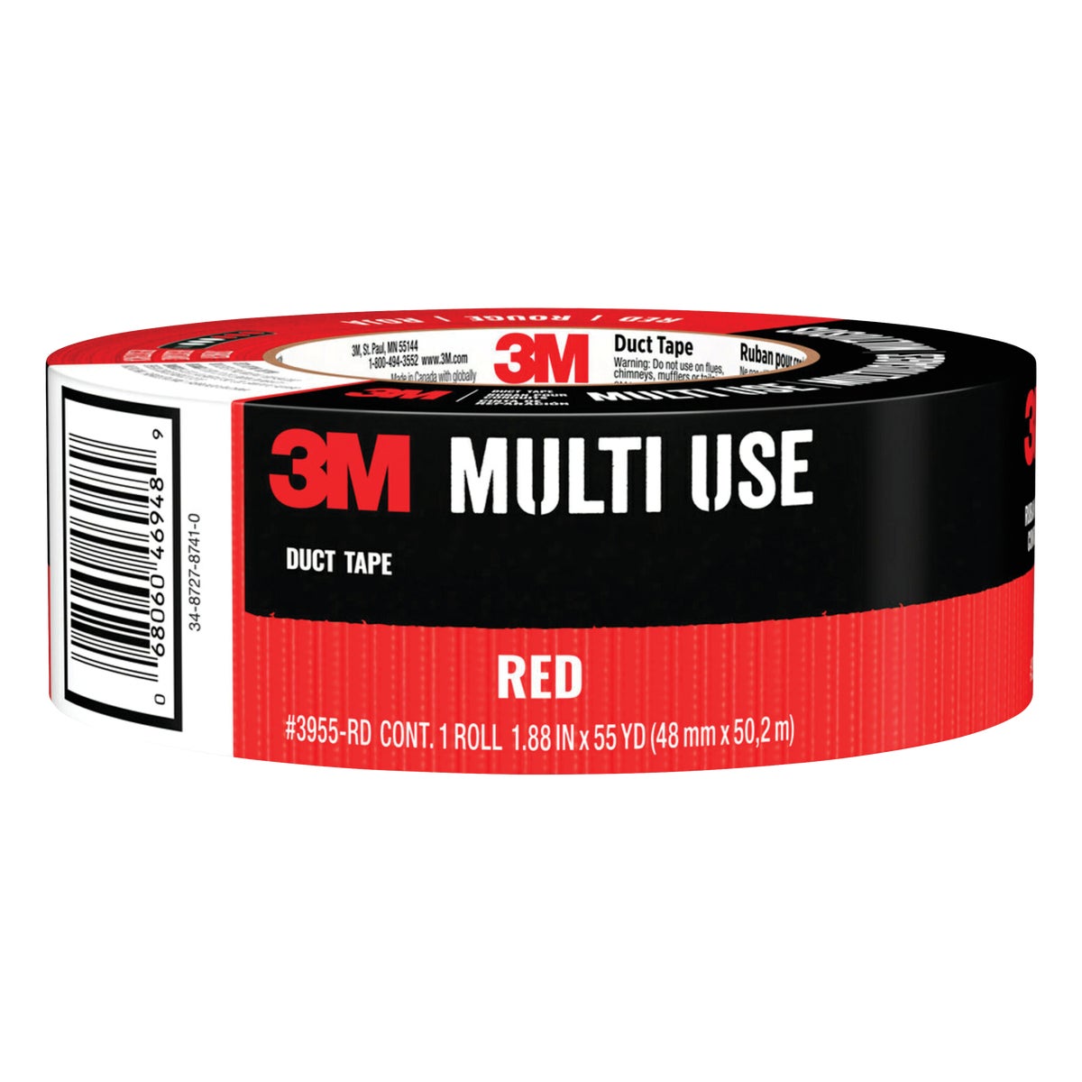 3M 1.88 In. x 60 Yd. Colored Duct Tape, Red