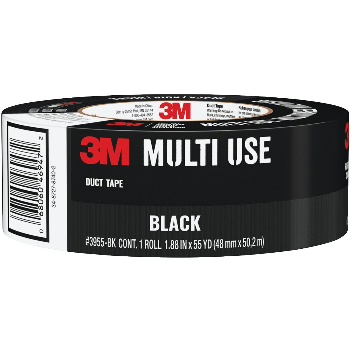 3M 1.88 In. x 60 Yd. Colored Duct Tape, Black