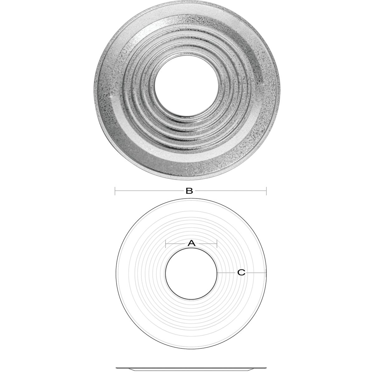 6″ GAS VENT PIPE COLLAR