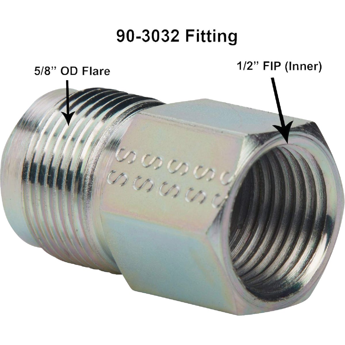 Dormont 5/8 In. OD Male Flare x 1/2 In. FIP Zinc-Plated Carbon Steel Adapter Gas Fitting, Bulk