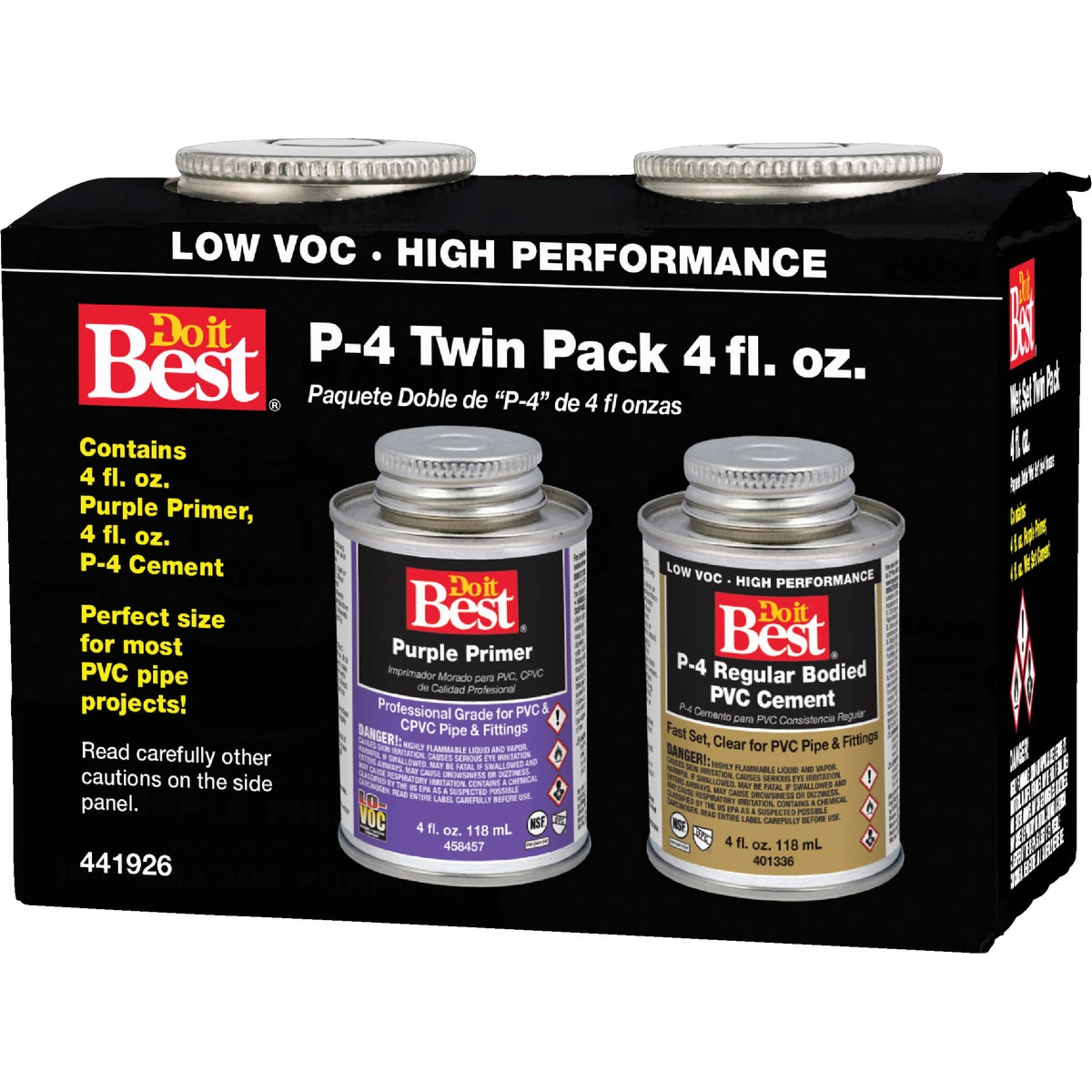 Do it Best 4 Oz. Regular Bodied Purple PVC Cement