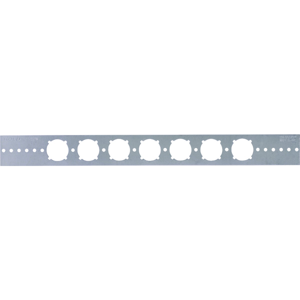 HoldRite PEXRite 20 In. Galvanized Flat Bracket with Keyed Holes for 1/2 In., 3/4 In. or 1 In. Pipe