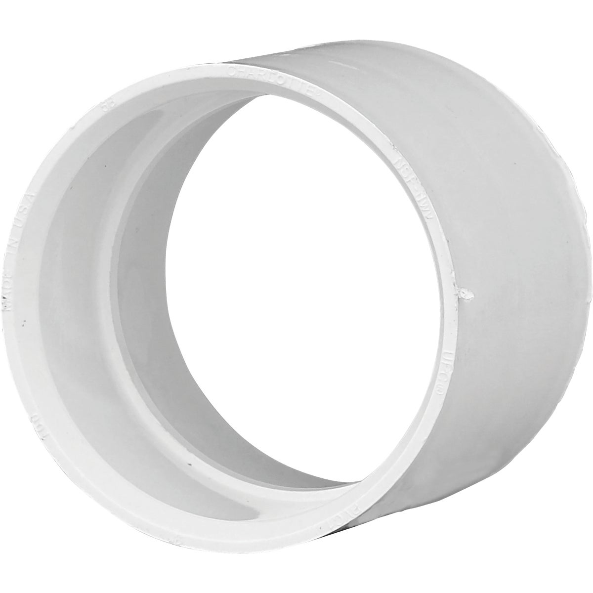 Charlotte Pipe 3 In. Hub Schedule 40 DWV PVC Coupling