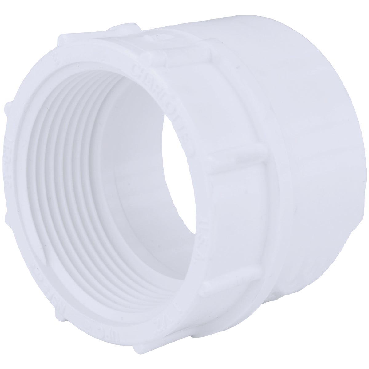 Charlotte Pipe 1-1/2 In. Hub x 1-1/2 In. FPT Schedule 40 DWV PVC Adapter