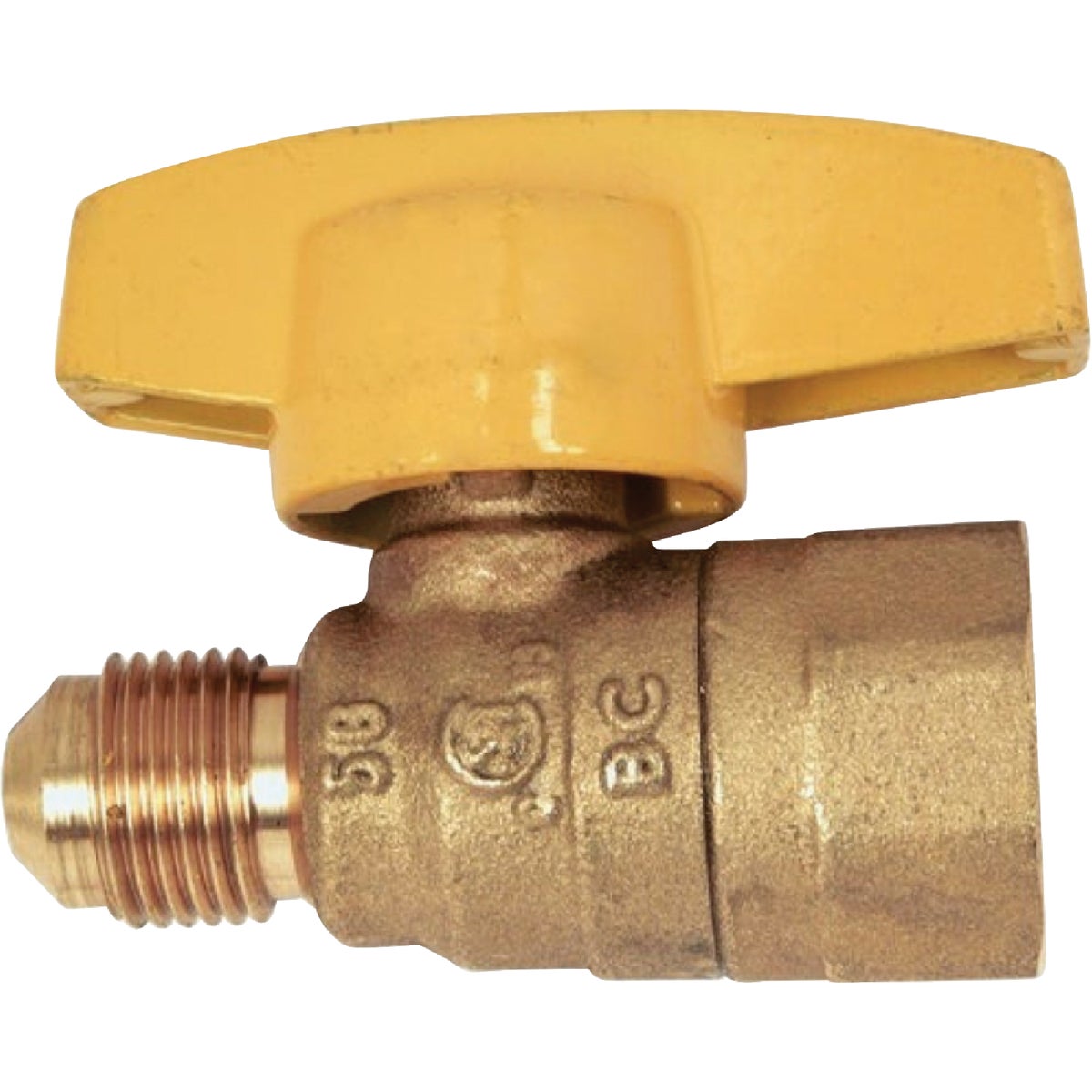 Dormont 5/8 In. OD Male Flare x 1/2 In. FIP Forged Brass Gas Shutoff Valve