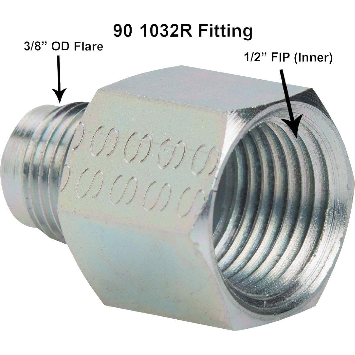 Dormont 3/8 In. OD Flare x 1/2 In. FIP Zinc-Plated Carbon Steel Adapter Gas Fitting