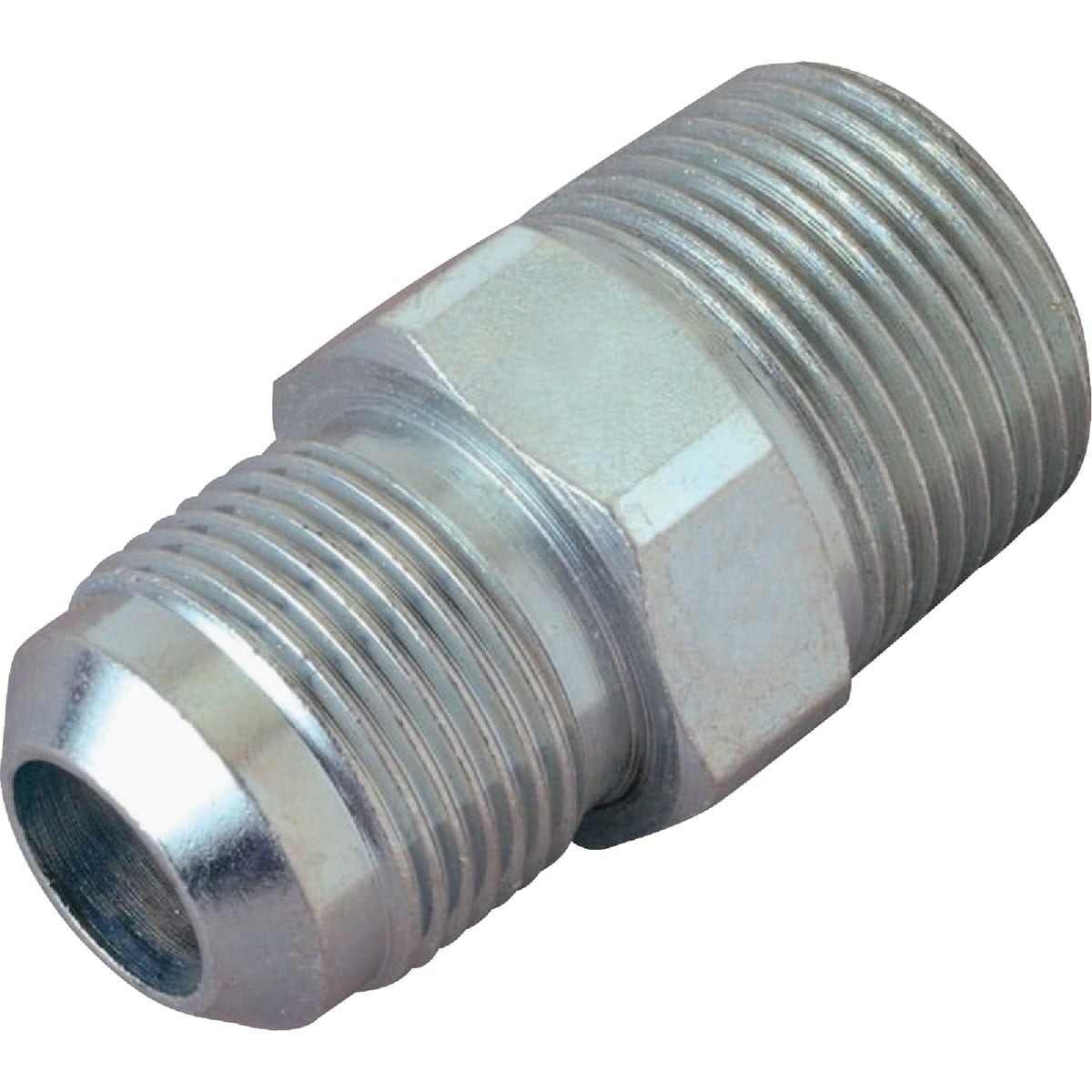 Dormont 1/2 In. OD Flare x 1/2 In. MIP (tapped 3/8 In. FIP) Zinc-Plated Carbon Steel Adapter Gas Fitting