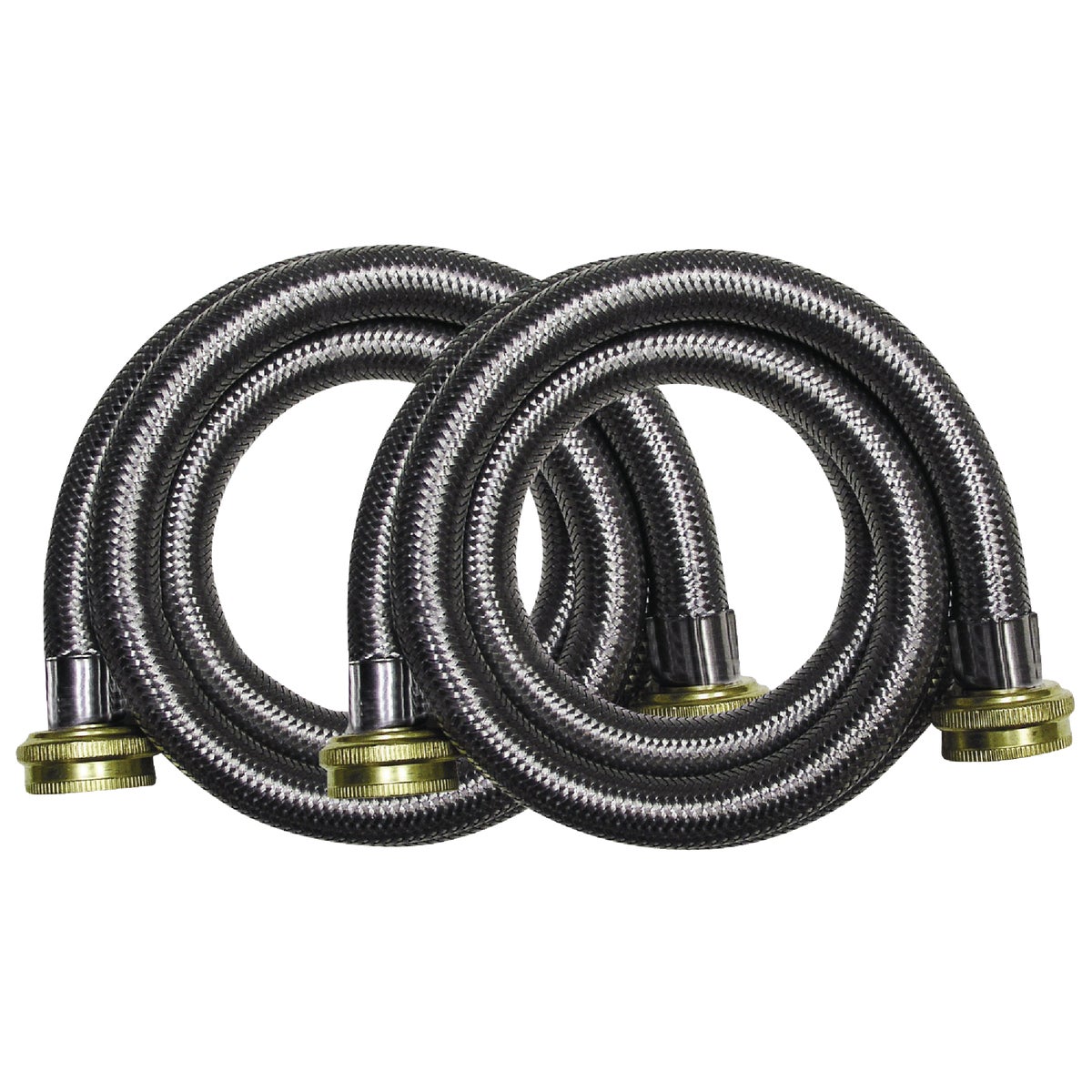 B&K 5 Ft. Stainless Steel 125 psi Washing Machine Hose (2-Pack)