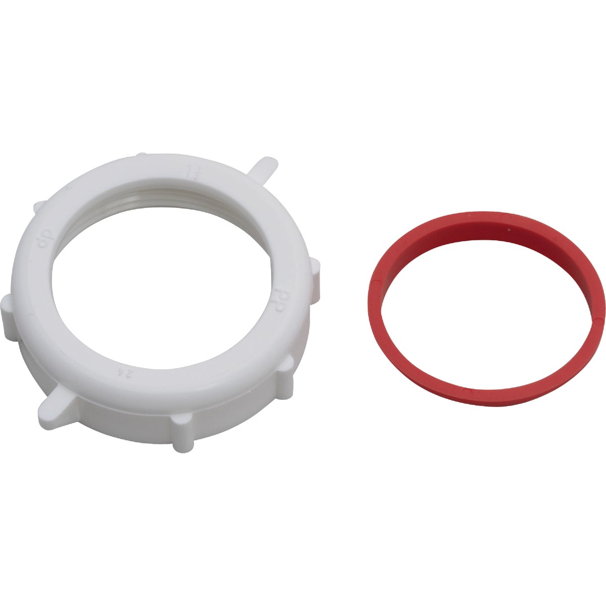 Do it 1-1/2 In. x 1-1/2 In. White Plastic Slip Joint Nut