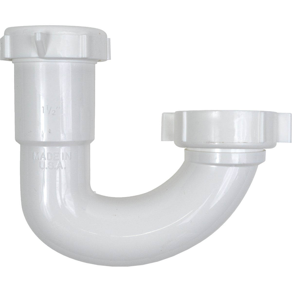 1-1/2 WHT PLASTIC J-BEND