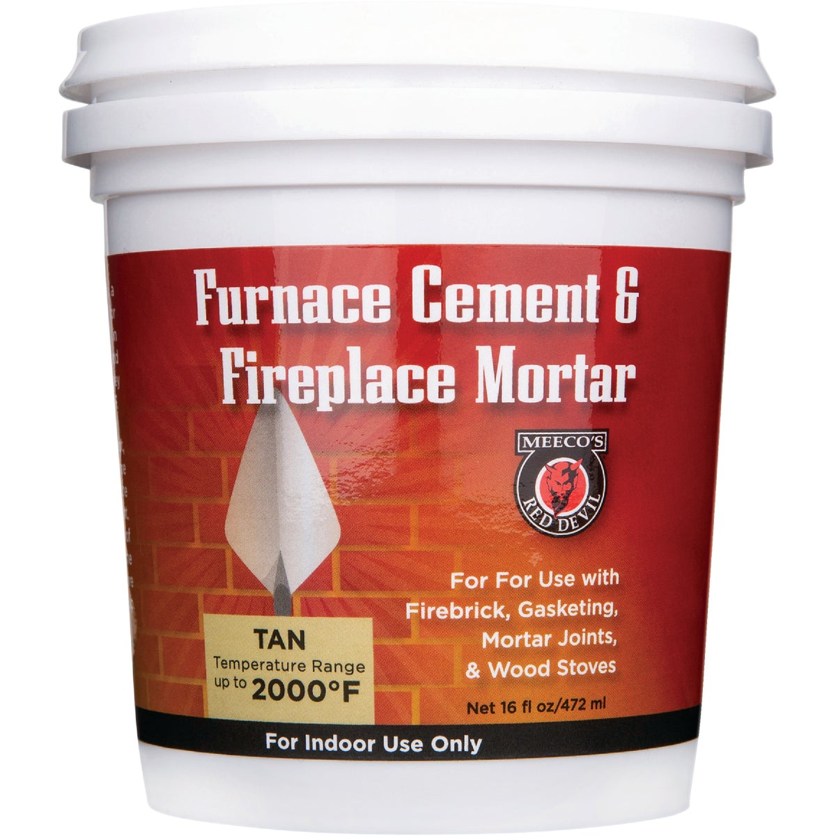 Meeco's Red Devil 1 Pt. Tan Furnace Cement & Fireplace Mortar