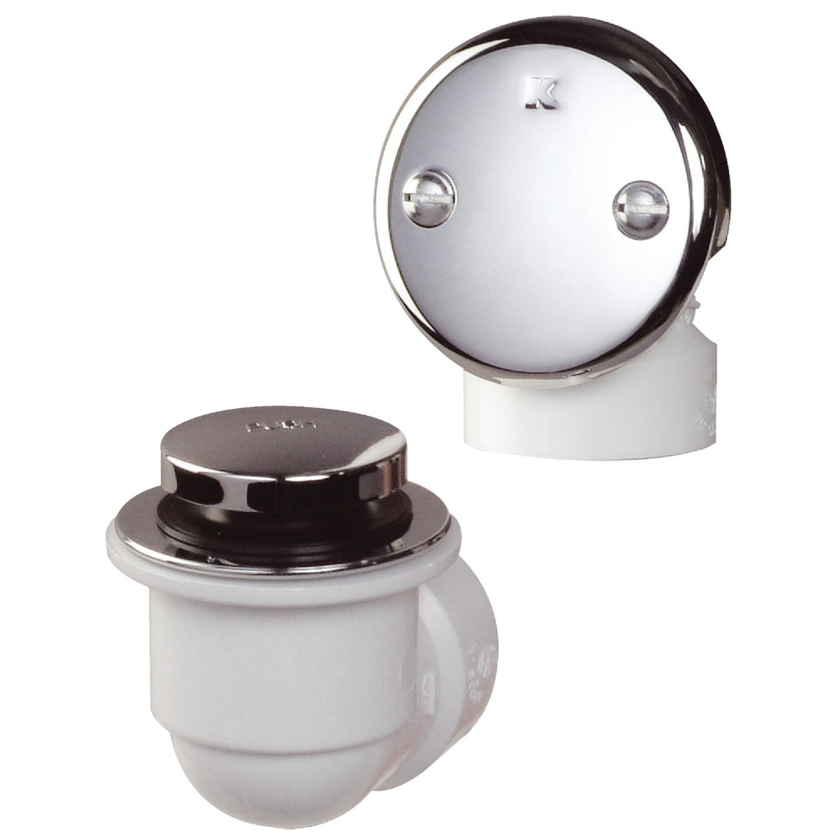 Do it Schedule 40 PVC Bathtub Drain Stopper with Polished Chrome Foot Lok Stop