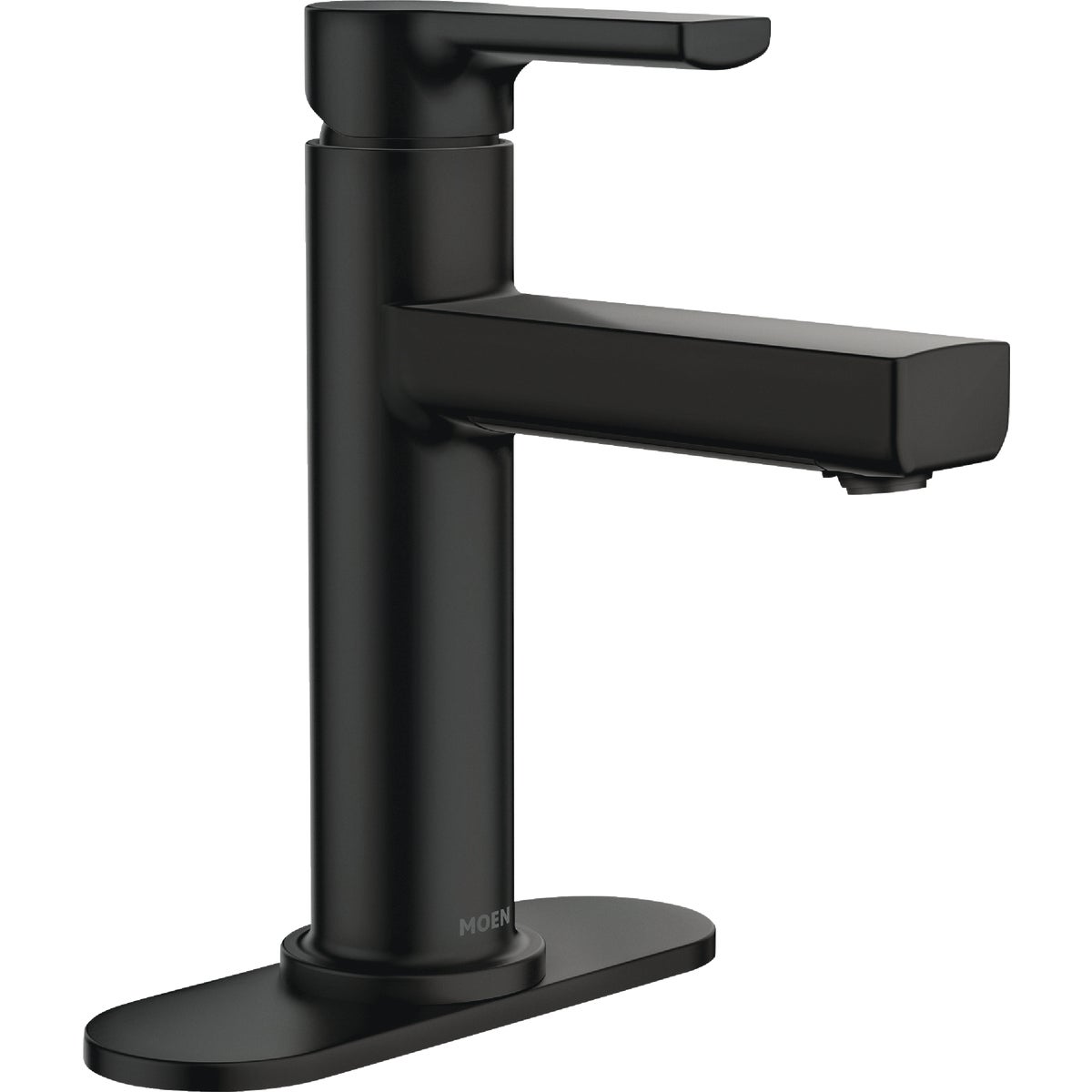 Moen Rinza Matte Black 1-Handle Lever 4 In. Centerset Bathroom Faucet