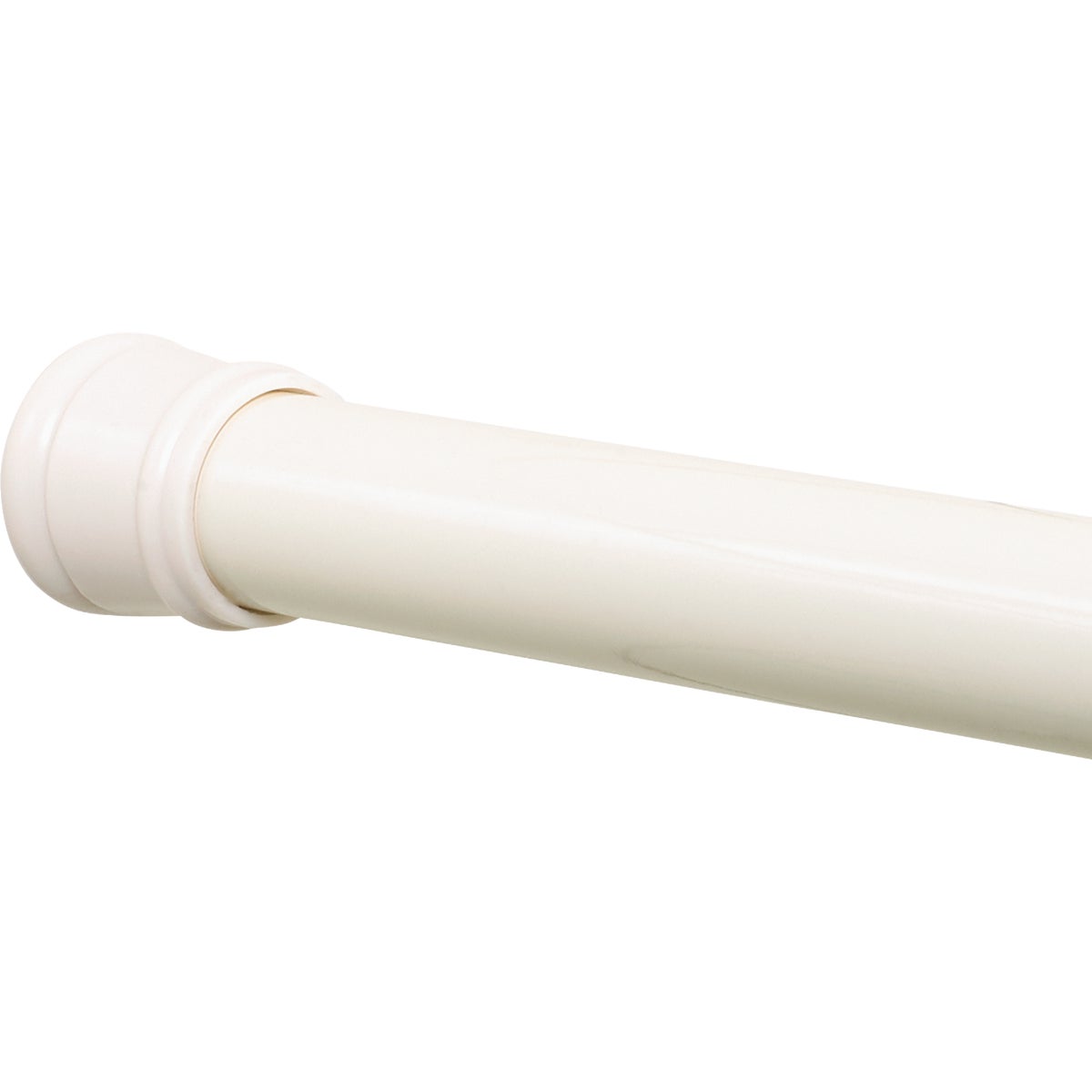 Zenith Zenna Home Straight 34-1/2 In. To 60 In. Adjustable Tension Shower Rod in Bone