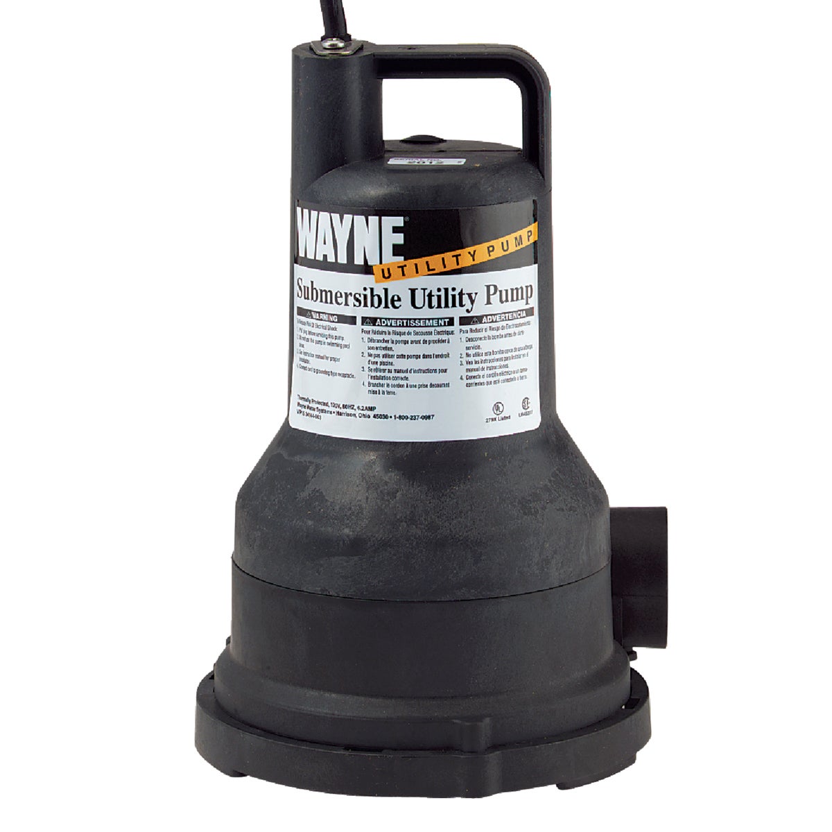 Wayne 1/3 HP Submersible Utility Pump