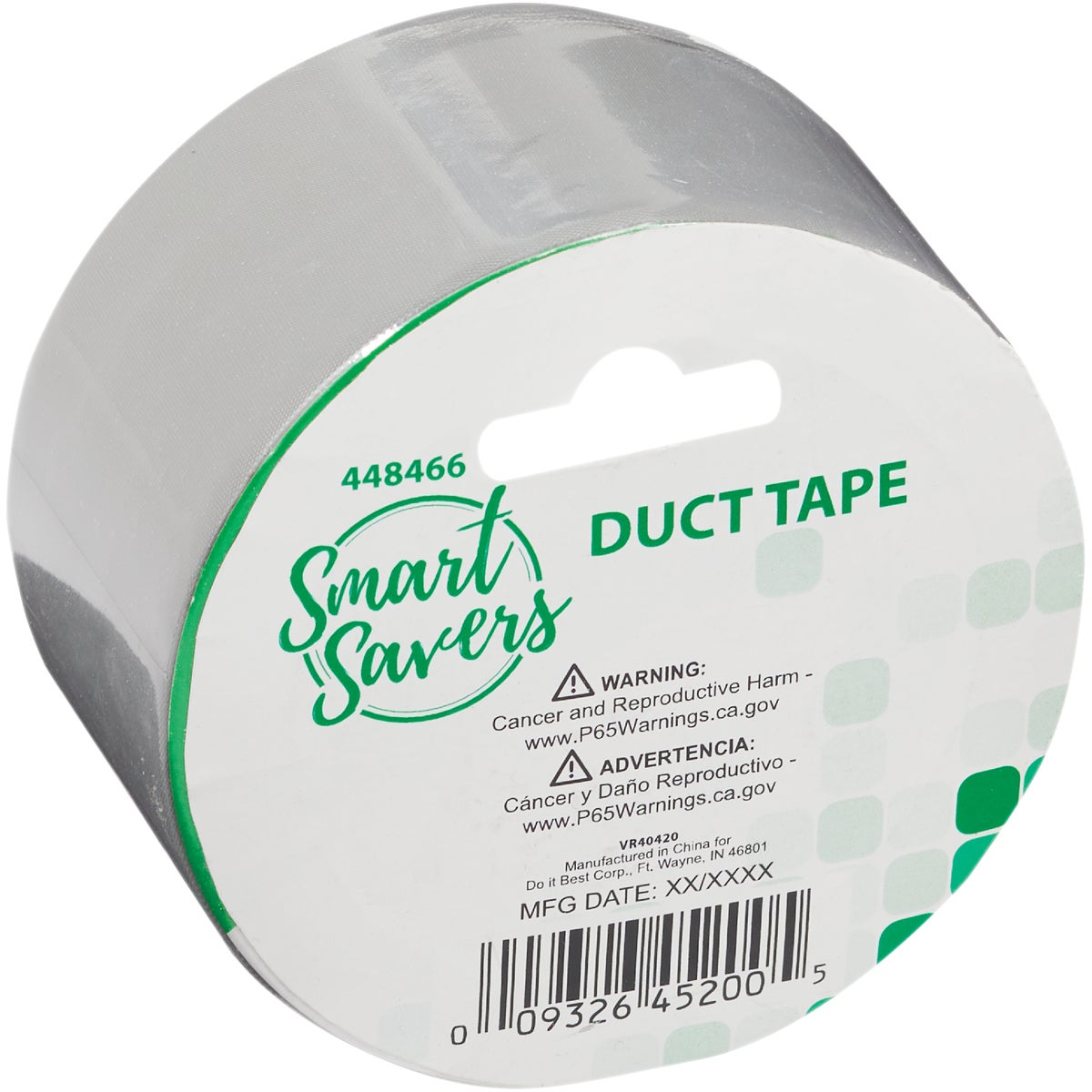 Smart Savers 2 In. x 10 Yd. Duct Tape, Silver