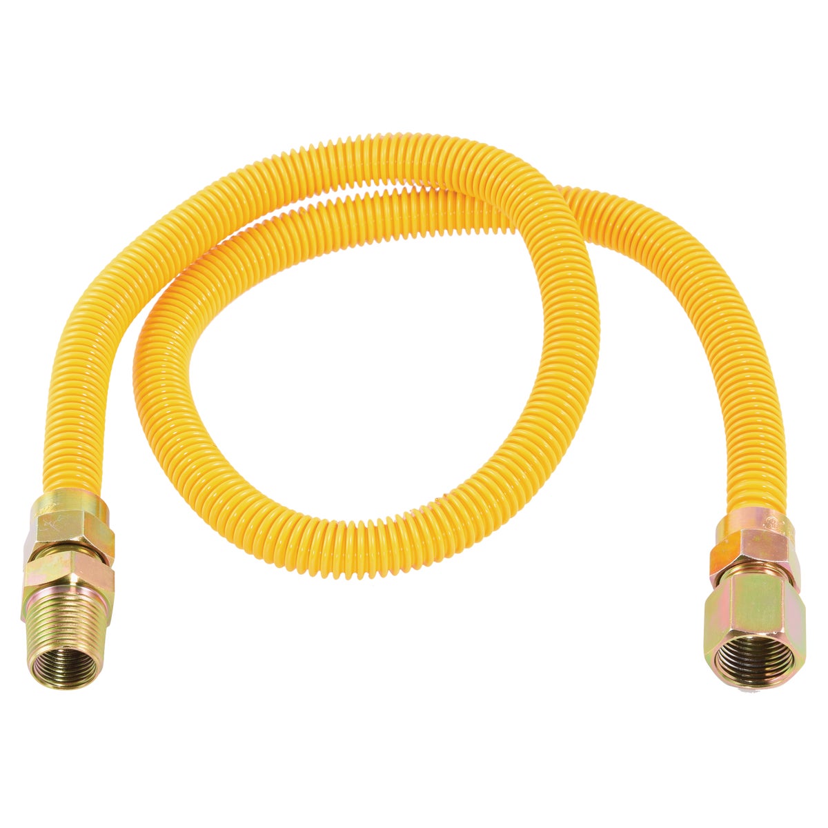 Eastman 1/2 In. OD x 36 In. 1/2 In. FIP x 1/2 In. MIP (Tapped 3/8 In. FIP) Coated Stainless Steel Gas Connector