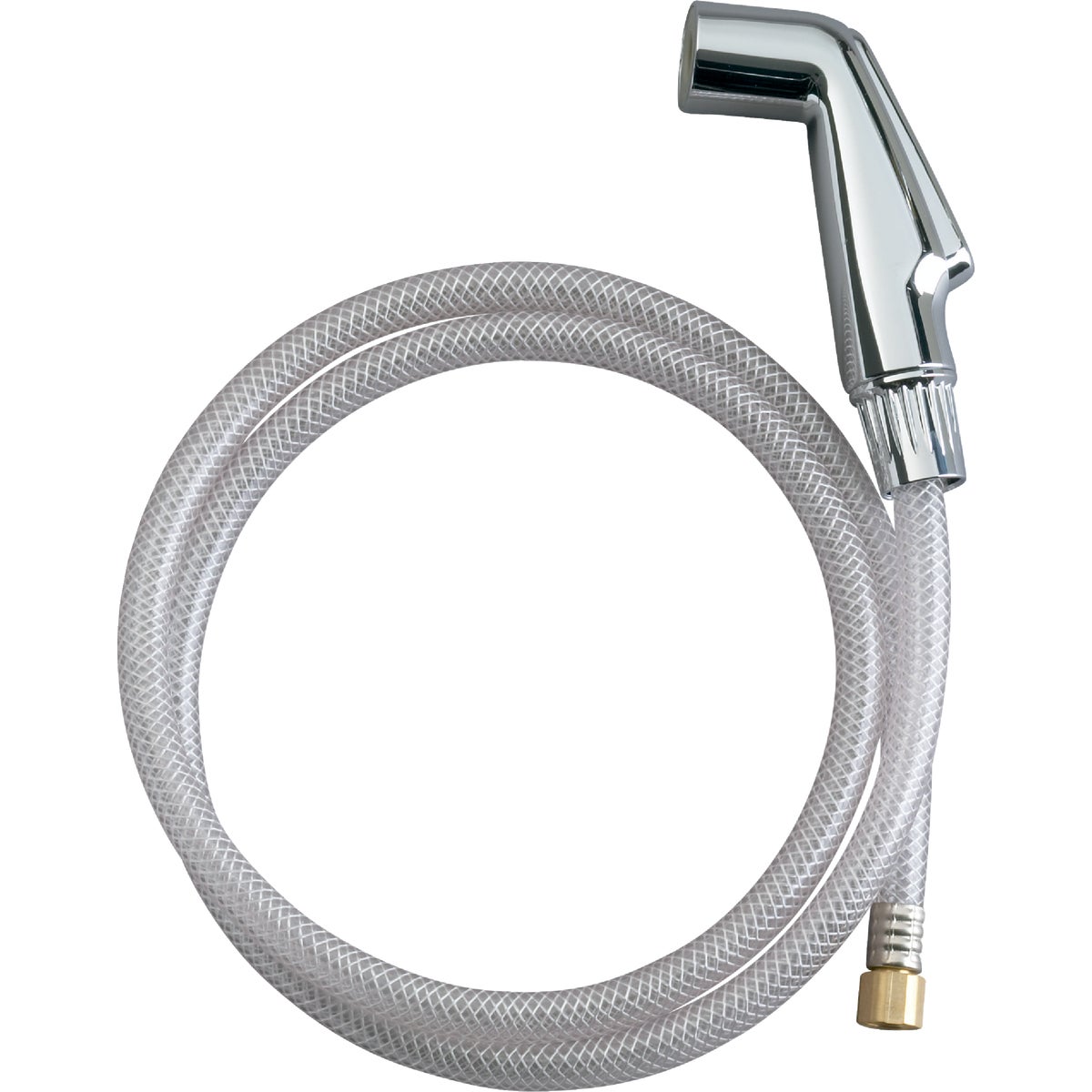 Kohler 1/4 In. x 18 Thread (NPSM) 50 In. Chrome Side Sprayer & Hose Assembly