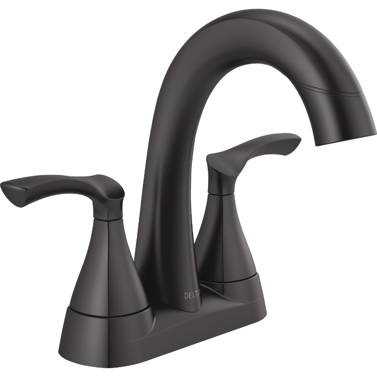 Delta Sandover Matte Black 2-Handle Centerset Pull-Down Bathroom Faucet