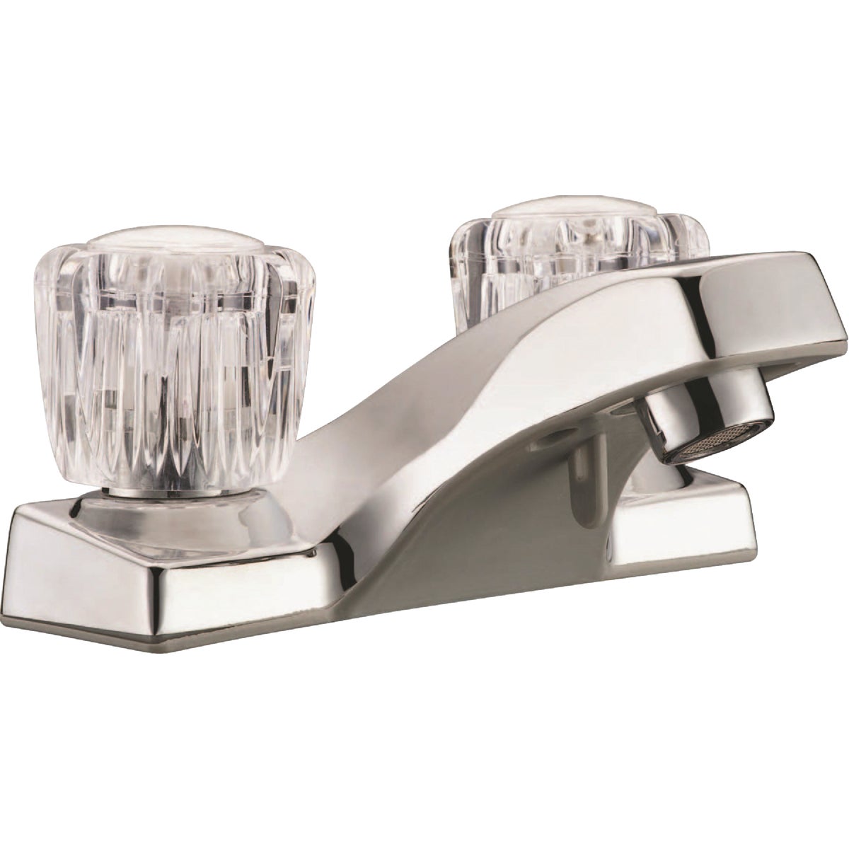 Compass Manufacturing 3240C Brookfield Chrome 2-Handle Acrylic Knob Bathroom Faucet With Popup