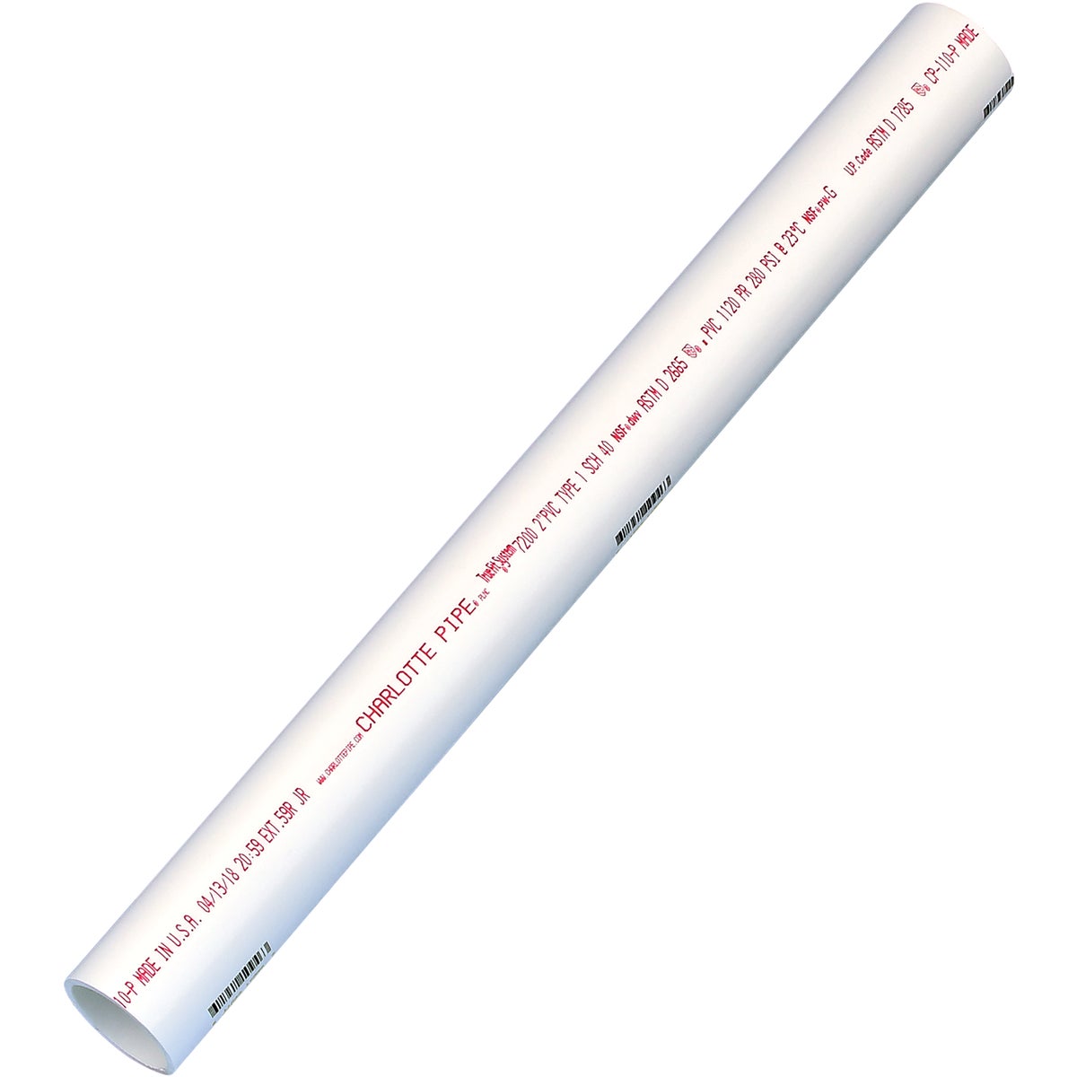 Charlotte Pipe 2 In. x 2 Ft. Schedule 40 PVC-DWV Cellular Core Pipe