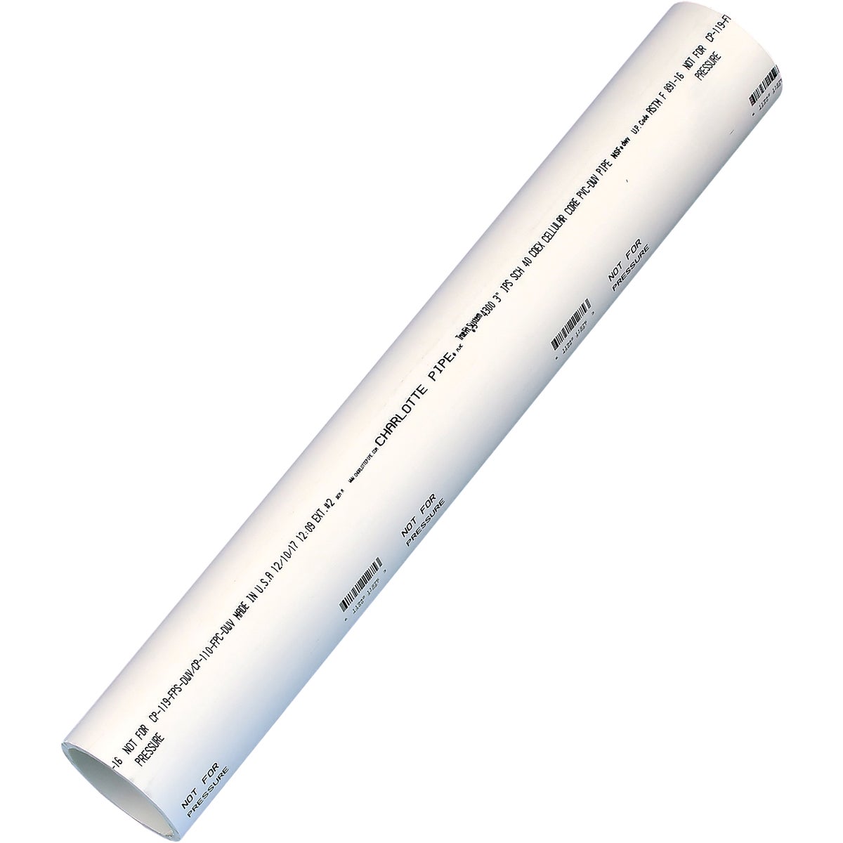 3″X2′ DWV 40 PVC PIPE