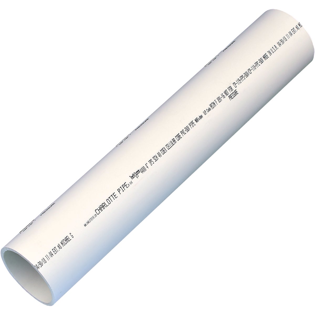 4″X2′ DWV 40 PVC PIPE