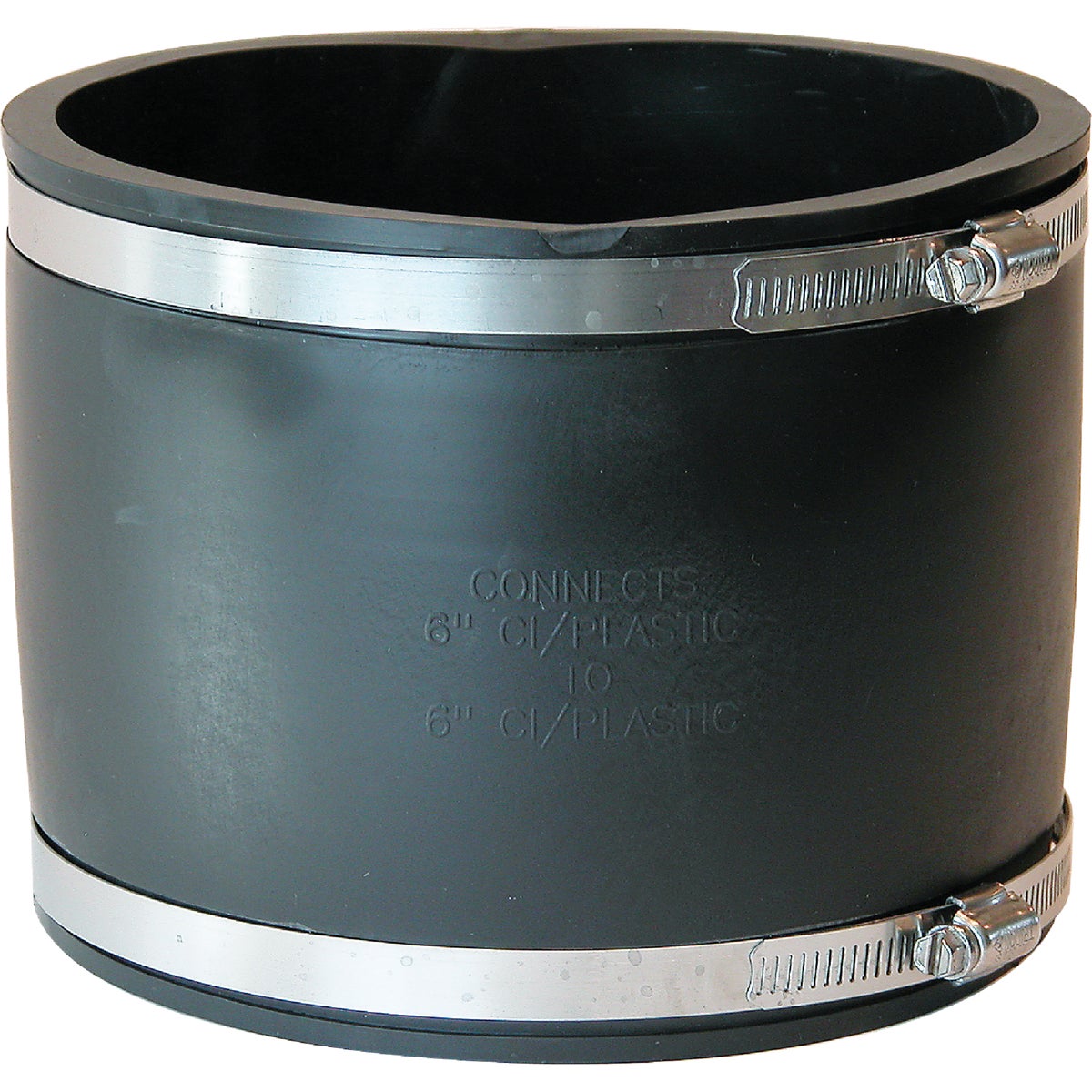 Fernco 6 In. x 6 In. Plastic to Plastic PVC Coupling